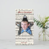Muziek Westerne Sterren Foto Kerst Kaart (Staand voorkant)