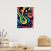 Muziek wiegt poster (Keuken)
