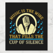 Muziek - wijn etiket (Enkel label)