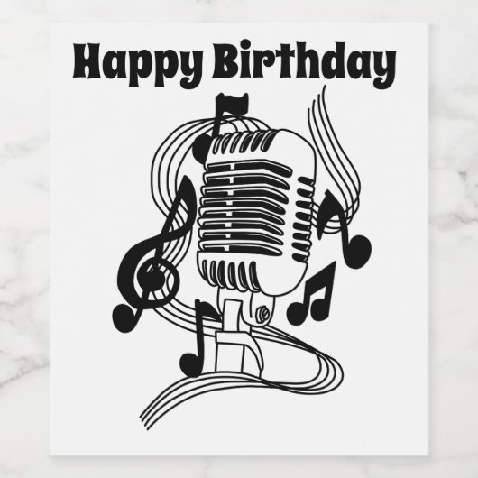 Muziek Wijn Etiket (Enkel label)