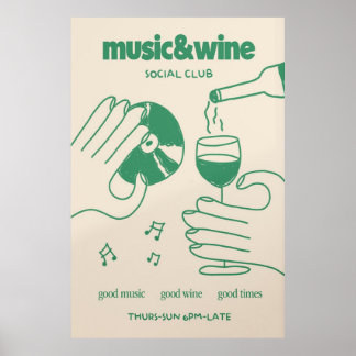 Muziek & Wijn Social Club Poster