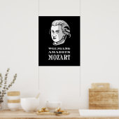 Muziek - Wolfgang Amadeus Mozart Portret Poster (Keuken)