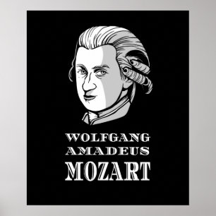 Muziek - Wolfgang Amadeus Mozart Portret Poster
