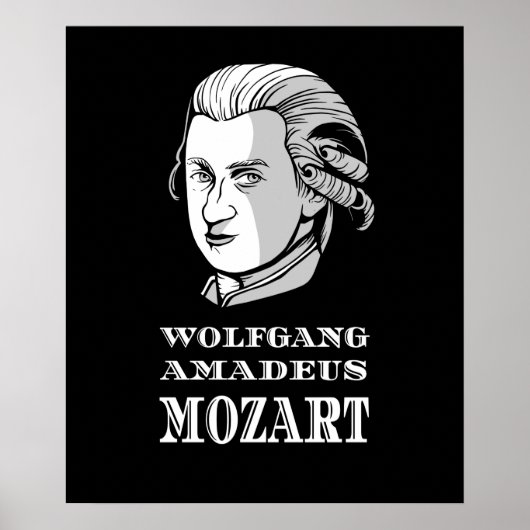 Muziek - Wolfgang Amadeus Mozart Portret Poster (Voorkant)