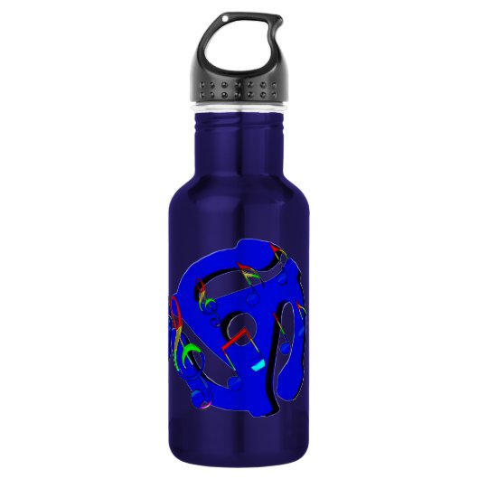 Muziek woont in me, oude school_ waterfles  (Voorkant)