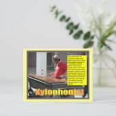 Muziek, Xylophonist Briefkaart (Staand voorkant)