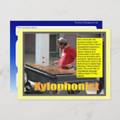 Muziek, Xylophonist Briefkaart (Voorkant / Achterkant)