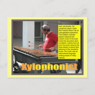 Muziek, Xylophonist Briefkaart