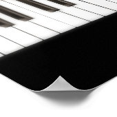 Muziek zal de wereld redden - Roos Piano-poster Poster (Hoek)