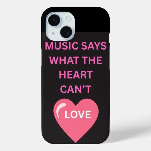 Muziek zegt wat het hart niet kan Apple iPhone 15 Case-Mate iPhone Case (Achterkant)