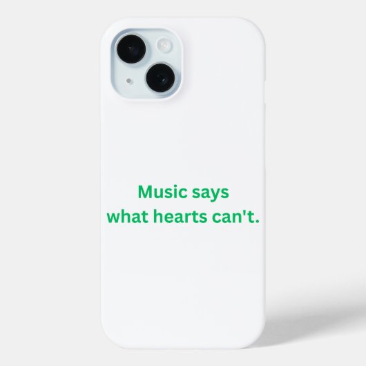 Muziek zegt wat het hart niet kan Apple iPhone 15 Case-Mate iPhone Case (Achterkant)