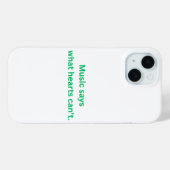Muziek zegt wat het hart niet kan Apple iPhone 15 Case-Mate iPhone Case (Achterkant (horizontaal))