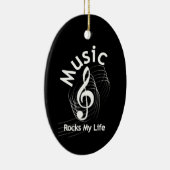 Muziek zet mijn leven op maat keramisch ornament (Rechts)