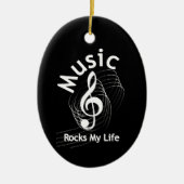 Muziek zet mijn leven op maat keramisch ornament (Voorkant)