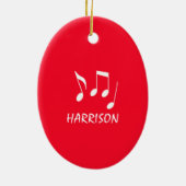 Muziek zet mijn leven op maat keramisch ornament (Achterkant)