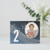 Muziek Zilver BlauwFoto Tafelnummer (Staand voorkant)