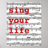 muziek zingen poster (Voorkant)