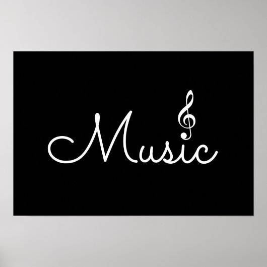 muziek, zwart poster (Voorkant)