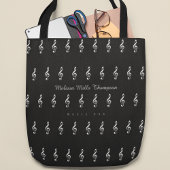 Muziek Zwart tas met naam