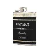  muziek zwarte BEST MAN Wedding Flask Heupfles (Links)