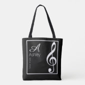 Muziek Zwarte Canvas tas Stijlvolle Monogram (Achterkant)