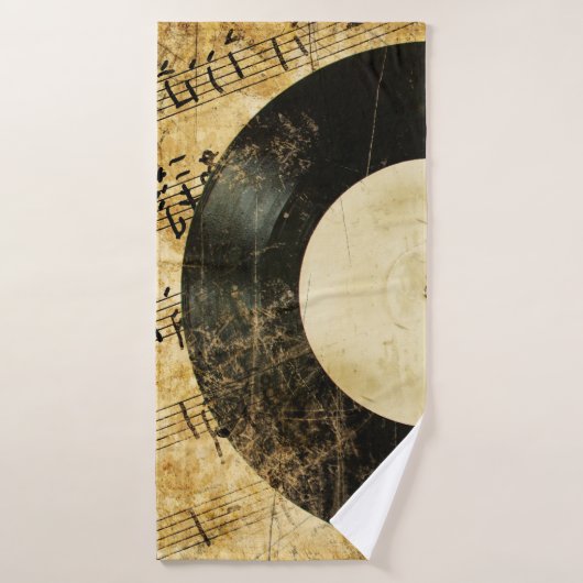 muziekachtergrond badhanddoek (Badhanddoek)