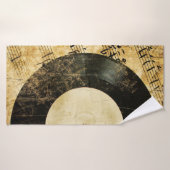 muziekachtergrond badhanddoek (Badhanddoek)