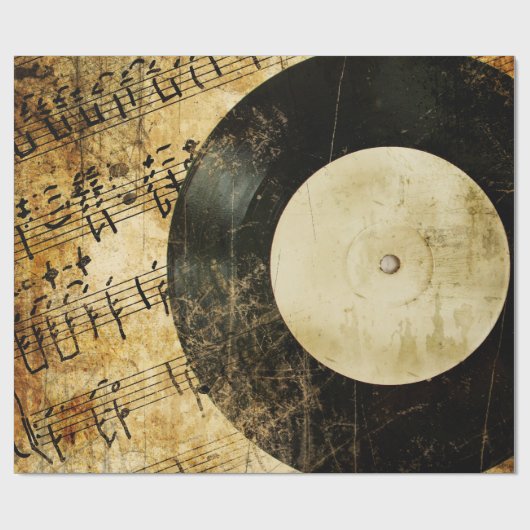  muziekachtergrond cadeaupapier (Vlak)