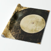  muziekachtergrond cadeaupapier (Uitgerold)