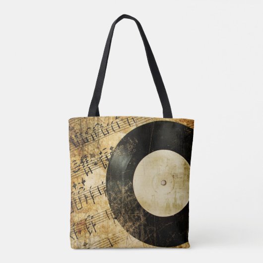 muziekachtergrond tote bag (Achterkant)