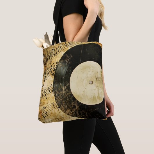  muziekachtergrond tote bag (Dichtbij)