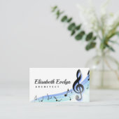 Muziekachtergrond Visitekaartje (Staand voorkant)