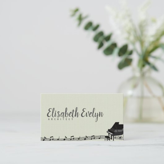 muziekachtergrond visitekaartje (Staand voorkant)