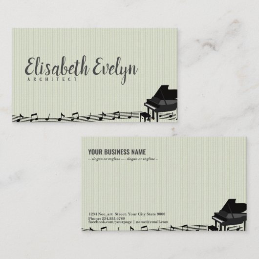 muziekachtergrond visitekaartje (Voorkant / Achterkant)