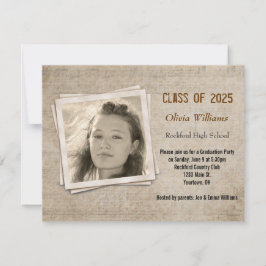 Muziekachtergrond voor Graduation Party Kaart