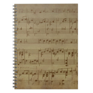 Muziekachtergrond voor vel notitieboek