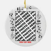 Muziekafbeelding Foto toevoegen Keramisch Ornament (Achterkant)