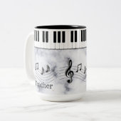 Muziekafbeelding Tweekleurige Koffiemok (Voorkant links)