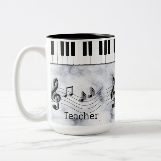 Muziekafbeelding Tweekleurige Koffiemok (Links)