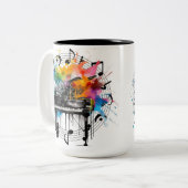 Muziekafbeelding Tweekleurige Koffiemok (Voorkant links)