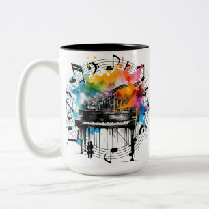 Muziekafbeelding Tweekleurige Koffiemok