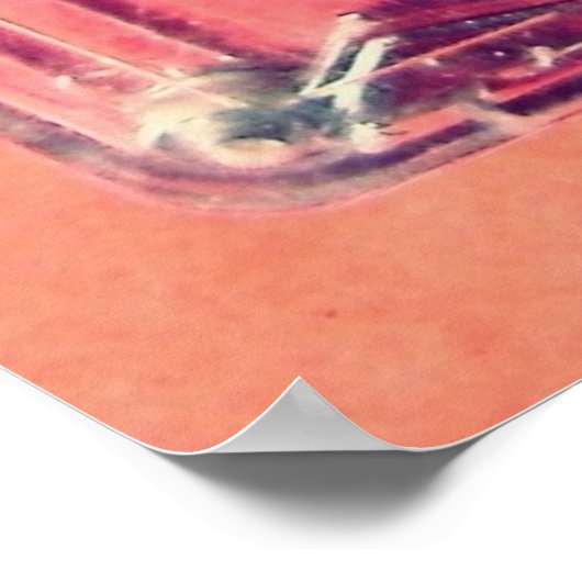 Muziekafdeling  retro-cassette poster 80s (Hoek)