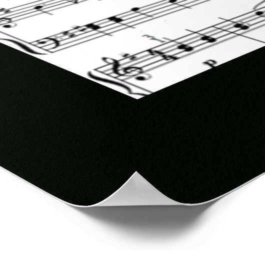 muziekafdruk voor muren poster (Hoek)