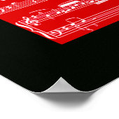 muziekafdruk voor muur poster (Hoek)