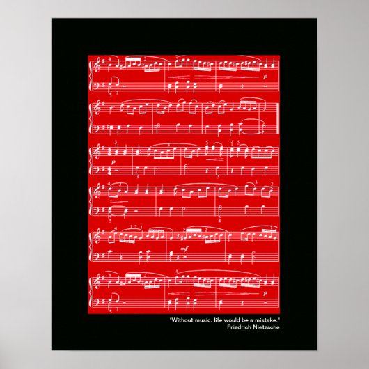 muziekafdruk voor muur poster (Voorkant)