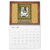 Muziekagenda, illustraties van muziekinstrumenten kalender (Mar 2027)