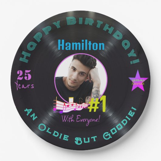 Muziekalbum Verjaardagspapier Bord - HAMbWG (Voorkant)