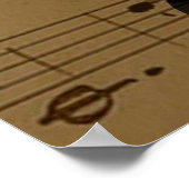 Muziekale Sleutelbladmuziek Klassiek  Poster (Hoek)