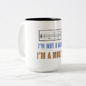 Muziekalfabetisme is iets dat ik graag eet Kittens Tweekleurige Koffiemok (Voorkant links)