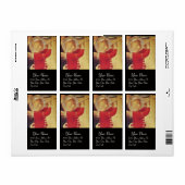 MUZIEKANGEL IN RODE EN GOUD, zwart Etiket (Full Sheet)